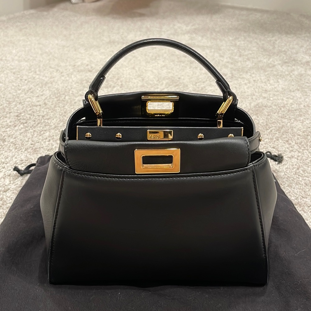 AUTHENTIC Fendi Mini Peekaboo BLACK